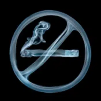 quit smoking symbol made of smoke