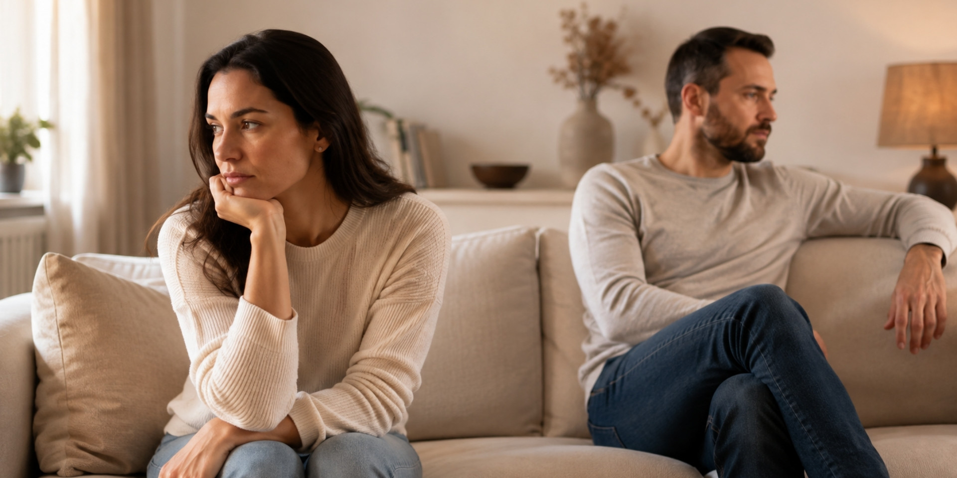 Couple experiencing emotional distance caused by unspoken expectations in relationships